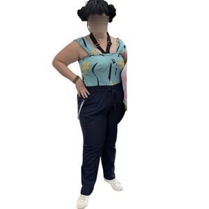 Zoey Demon Hunters Costume Homemade Upcycle Cosplay Wig Pants Shirt Kpop Huntrix